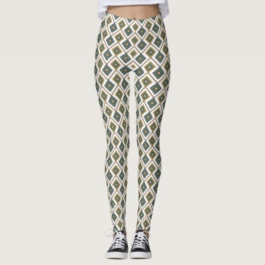 Diamante im Grün Leggings (Vorderseite)