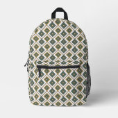 Diamante in Grün Bedruckter Rucksack (Vorderseite)
