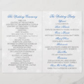 Diamante Snowflake & Blue Ribbon Winter Wedding (Rückseite)