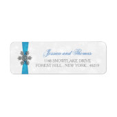 Diamante Snowflake & Blue Ribbon Winter Wedding (Vorne)