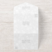 Diamante Snowflake & Blue Ribbon Winter Wedding All-in-One-Einladung (Außenseite)