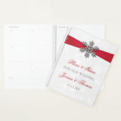 Diamante Snowflake & Red Ribbon Winter Wedding Planer (Anzeige)