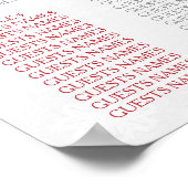 Diamante Snowflake & Red Ribbon Winter Wedding Poster (Ecke)