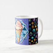 Diamanteiskreuzdesign Kaffeetasse (VorderseiteRechts)