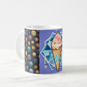 Diamanteiskreuzdesign Kaffeetasse (Vorderseite Links)