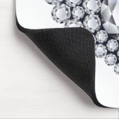 Diamanten auf Edelsteinen des Schwarzen Herzens Mousepad (Ecke)
