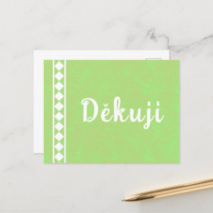 Diamanten auf einer tschechischen Dankes-Postkarte Postkarte