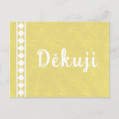 Diamanten auf Tschechisch Danke Postcard Postkarte (Vorderseite)