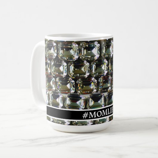 Diamanten, Edelsteine, #MOMLIFE Kaffeetasse (Vorderseite Links)
