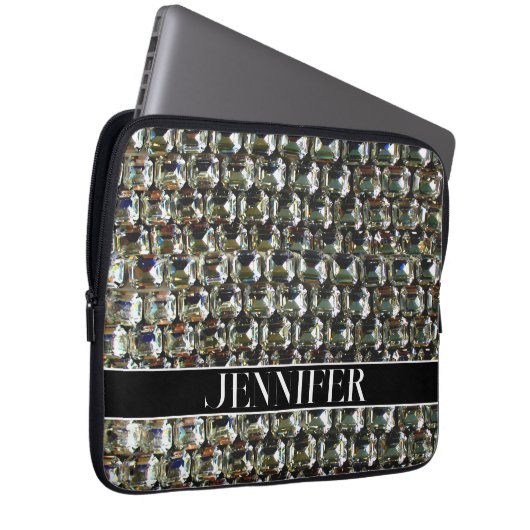 Diamanten, Edelsteinschmuckmuster Laptopschutzhülle (Vorne Rechts)
