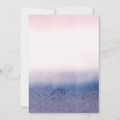 Diamanten, Eiffelturm Ombre Quinceanera Einladung (Rückseite)