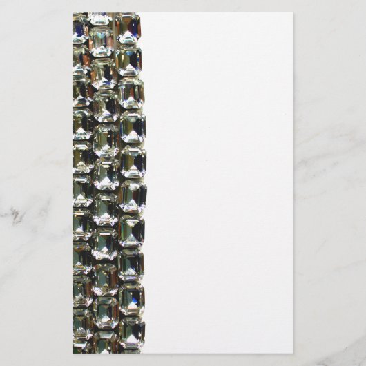 Diamanten, elegante Vintage Edelsteine Briefpapier (Vorderseite)