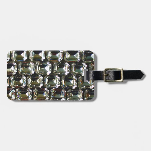 Diamanten, elegante Vintage Edelsteine Gepäckanhänger (Vorderseite horizontal)