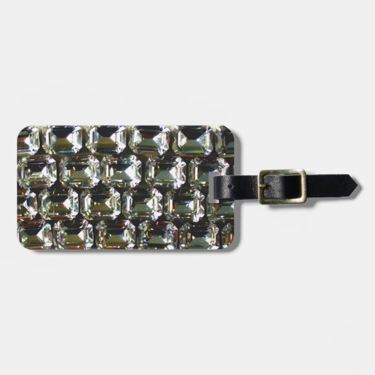 Diamanten, elegante Vintage Edelsteine Gepäckanhänger (Vorderseite horizontal)