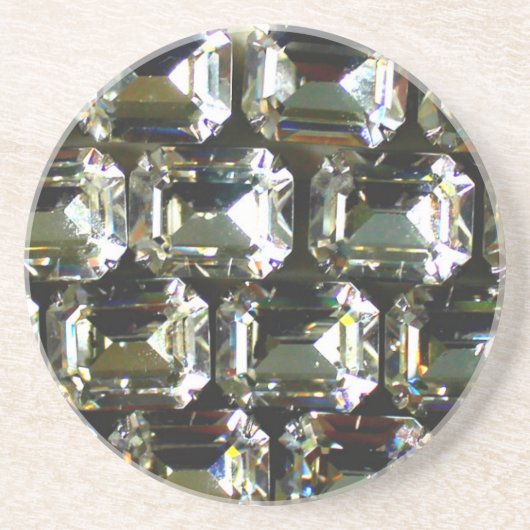 Diamanten, elegante Vintage Edelsteine Getränkeuntersetzer (Vorne)