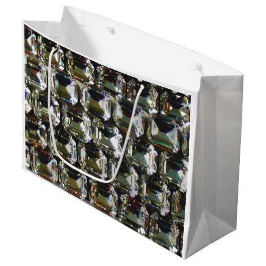 Diamanten, elegante Vintage Edelsteine Große Geschenktüte (Vorderseite Schrägansicht)