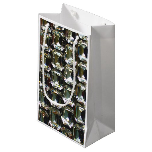 Diamanten, elegante Vintage Edelsteine Kleine Geschenktüte (Vorderseite Schrägansicht)