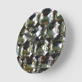 Diamanten, elegante Vintage Edelsteine Runde Wanduhr (Winkel)