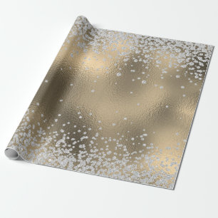 Diamanten Faux Glitter Bling Robins Ei Türkisblau Geschenkpapier