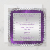 Diamanten & Feathers 35. Geburtstag Einladung (Rückseite)
