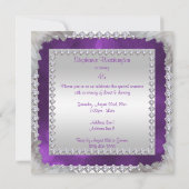 Diamanten & Feathers 45. Geburtstag Einladung (Rückseite)