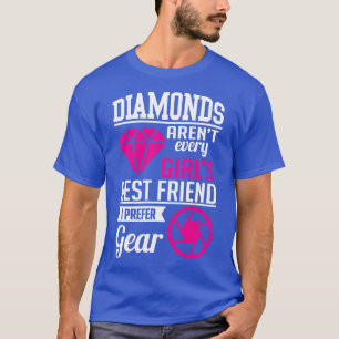 Diamanten Fotografenausrüstung weiß T-Shirt