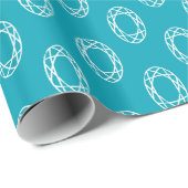 Diamanten für blaues Musterpapier Geschenkpapier (Rolleneckpunkt)