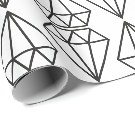 Diamanten Geschenkpapier (Rolleneckpunkt)