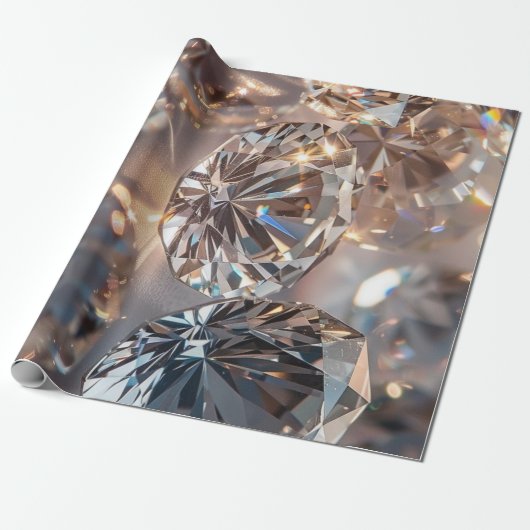 Diamanten Geschenkpapier (Ungerollt)