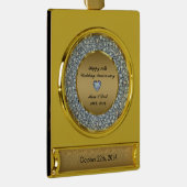 Diamanten & Gold 50. Hochzeitstag Banner-Ornament Gold (Rechts)