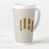 Diamanten, große Gold Monogram, weißer Skriptname Milchtasse (Rechte Ecke)