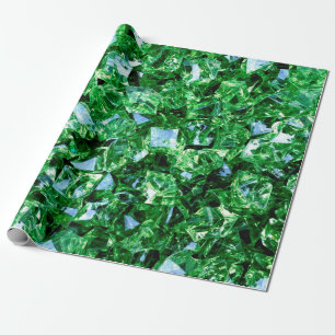 Diamanten, grüne Designfarbe Geschenkpapier