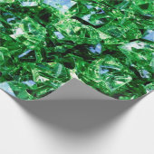 Diamanten, grüne Designfarbe Geschenkpapier (Ecke)
