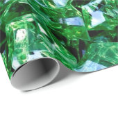 Diamanten, grüne Designfarbe Geschenkpapier (Rolleneckpunkt)