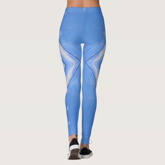 Diamanten im Look der Sky Gefärbte Krawatte Leggings (Rückseite)