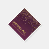 Diamanten im Sky Cocktail Party | Aubergine Serviette (Ecke)