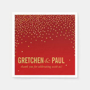 Diamanten im Sky Cocktail Party rot Serviette