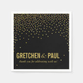 Diamanten im Sky Cocktail Party | Schwarz Serviette (Vorderseite)