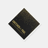 Diamanten im Sky Cocktail Party | Schwarz Serviette (Ecke)