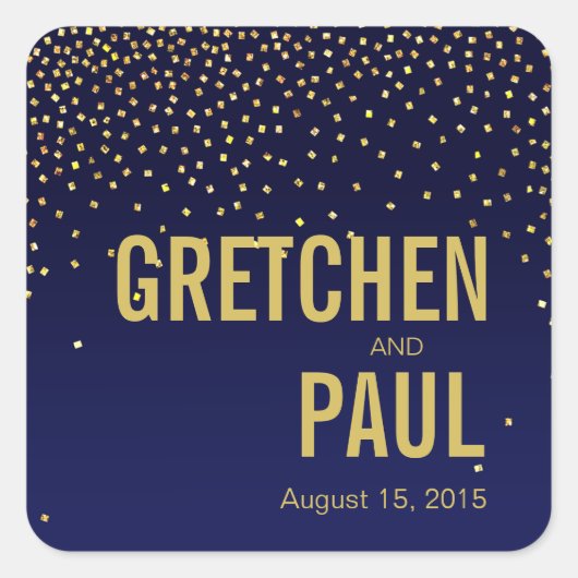 Diamanten im Sky-Gunst-Decal | Marine Quadratischer Aufkleber (Vorderseite)