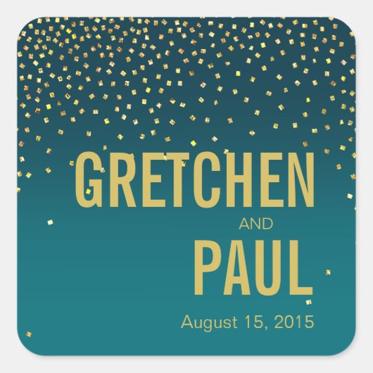 Diamanten im Sky-Gunst-Decal | Türkis Quadratischer Aufkleber (Vorderseite)