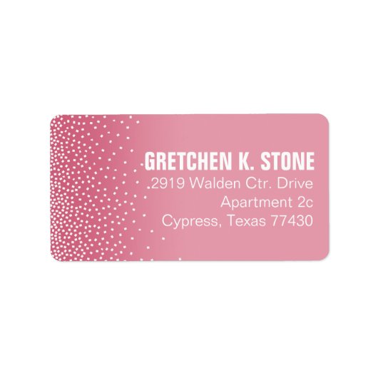 Diamanten in der Sky Mailing | rosa Adressaufkleber (Vorne)