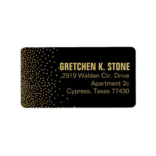 Diamanten in der Sky Mailing | schwarz Adressaufkleber (Vorne)