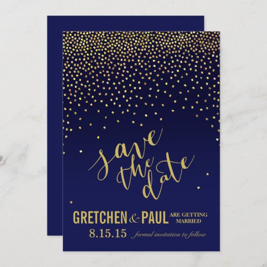 Diamanten in der Sky Wedding Save the Date | dunke (Vorne/Hinten)