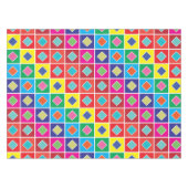 Diamanten in die quadratischen Farbsäcke Tischdecke (Vorderseite (Horizontal))