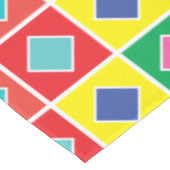 Diamanten in die quadratischen Farbsäcke Tischdecke (Schrägansicht)