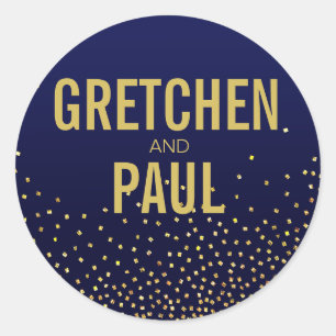 Diamanten in Sky Fevor   Marine Runder Aufkleber