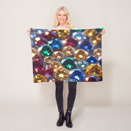 Diamanten in vielen Farben Fleecedecke (Beispiel)