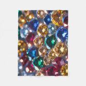 Diamanten in vielen Farben Fleecedecke (Vorderseite)