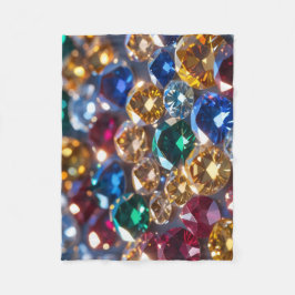 Diamanten in vielen Farben Fleecedecke